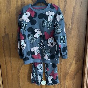 Disney Minnie Mouse Pajama Set - Gray and Pink